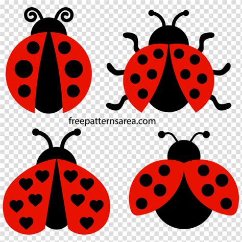 Printable Ladybug Clipart Vectors Free SVG Files FreePatternsArea Free stencils printables