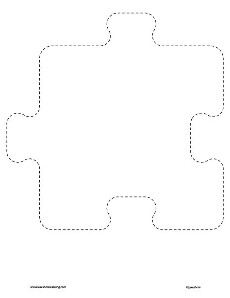 Printable Large Puzzle Piece Template