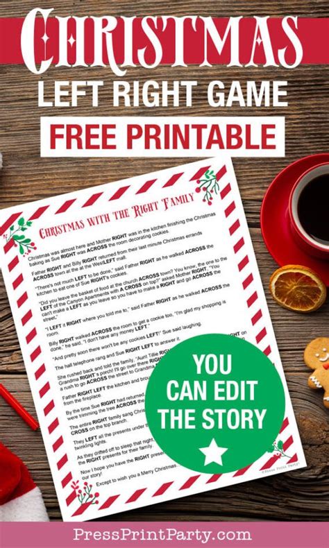 Printable Left Right Game Free