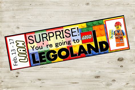 Printable Legoland Ticket Template