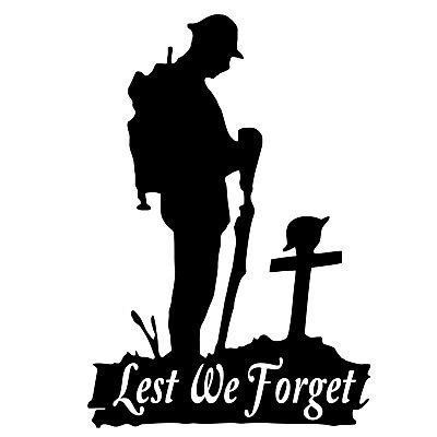 Printable Lest We Forget Soldier Silhouette