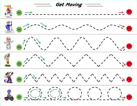 Printable Line Worksheet for Kindergarten Learning Printable