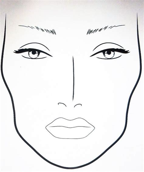 Printable Makeup Face Sketch Templates Nurul Amal Makeup face