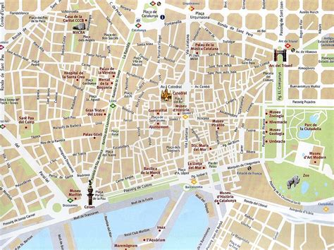 Printable Map Of Barcelona Spain