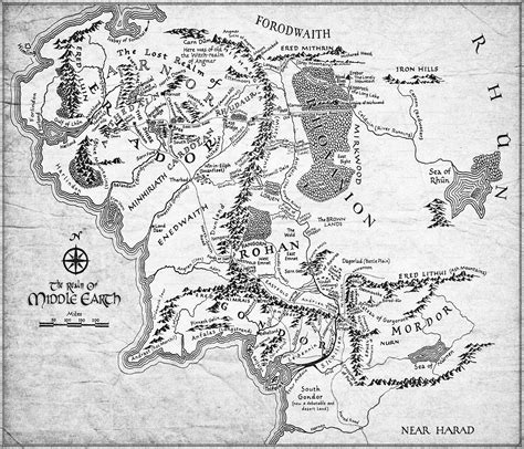 Printable Map Of Middle Earth Customize and Print