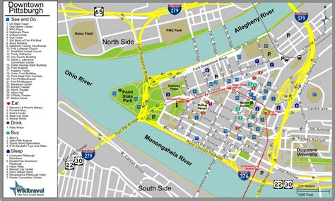 Printable Map Of Pittsburgh Pa