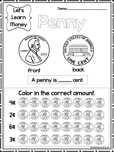 Printable Money Worksheet Worksheets Library