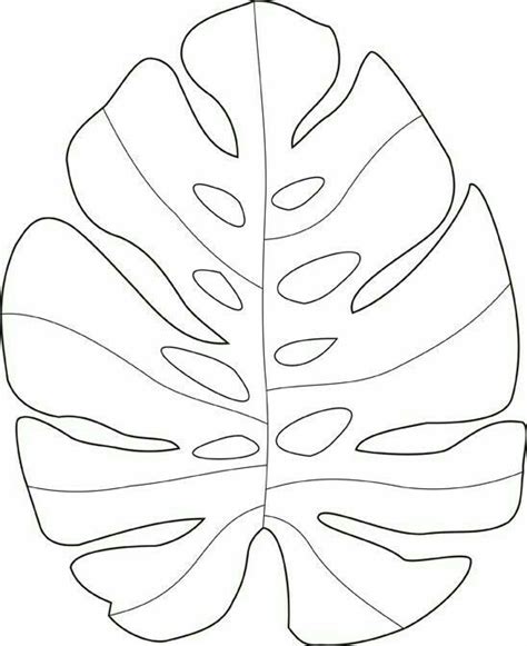 Printable Monstera Leaf Outline