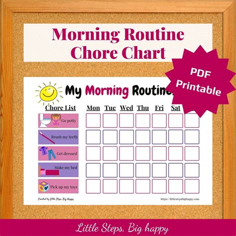 Printable Morning Routine Charts Bitz Giggles