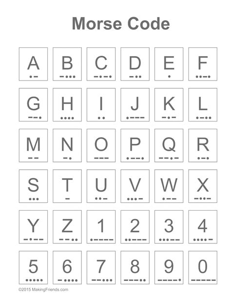 Printable Morse Code for Detective Badge Morse code, Alphabet code