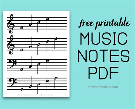 Printable Musical Notes Francesco Printable