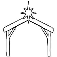 Printable Nativity Stable Template