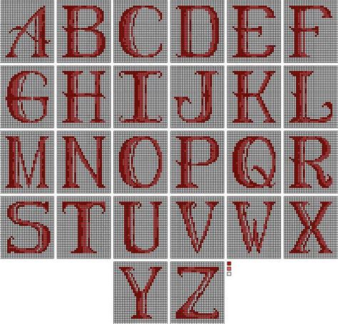 Printable Needlepoint Alphabet Patterns Customize and Print