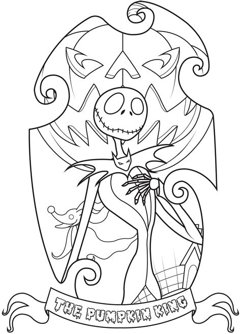 Printable Nightmare Before Christmas Coloring Pages
