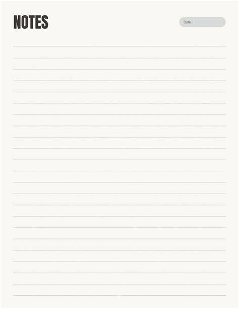 Printable Note Pages room