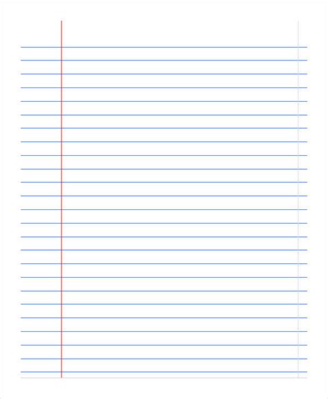 Printable Notebook Paper 28+ PDF Documents Download Free & Premium
