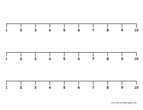 Printable Number Line 1 10 Printable Number Line Printable Numbers