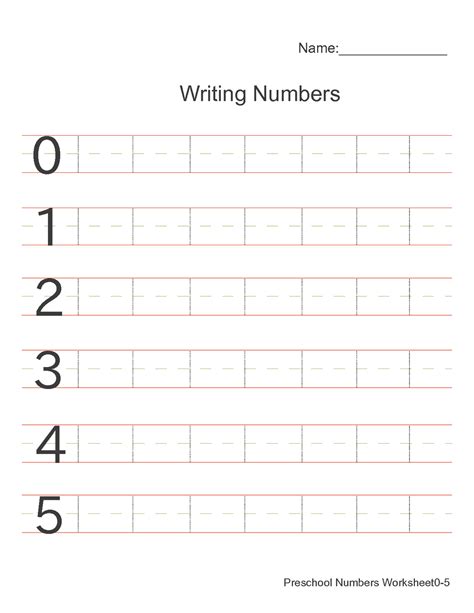Printable Number Practice Sheets Writing Numbers Numbers Kindergarten Number Writing Worksheets