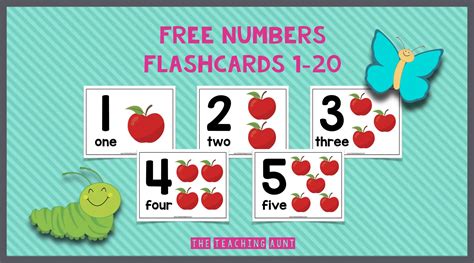 Printable Numbers 1 20 Printable Flash Cards Printable Numbers Number Flashcards