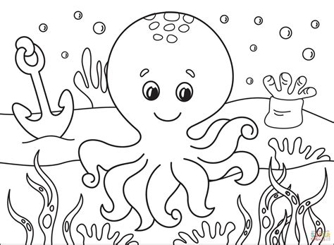 Printable Octopus Coloring Pages