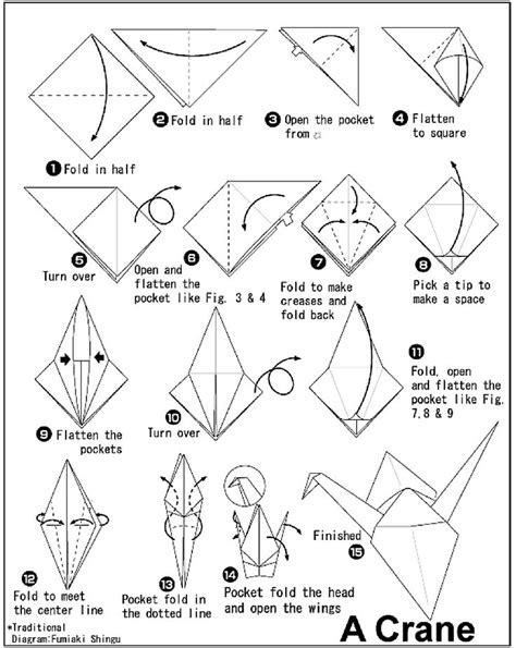 Printable Origami Crane Instructions Pdf