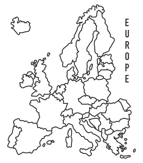 Printable Outline Map Of Europe