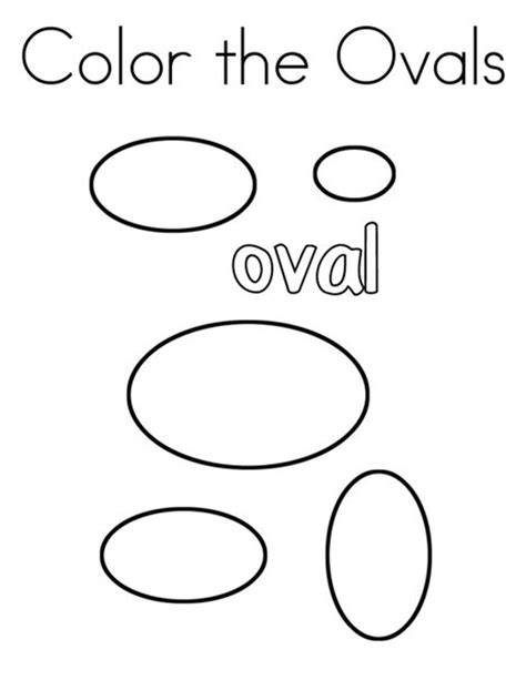 Printable Oval Simpleshapes Coloring Pages