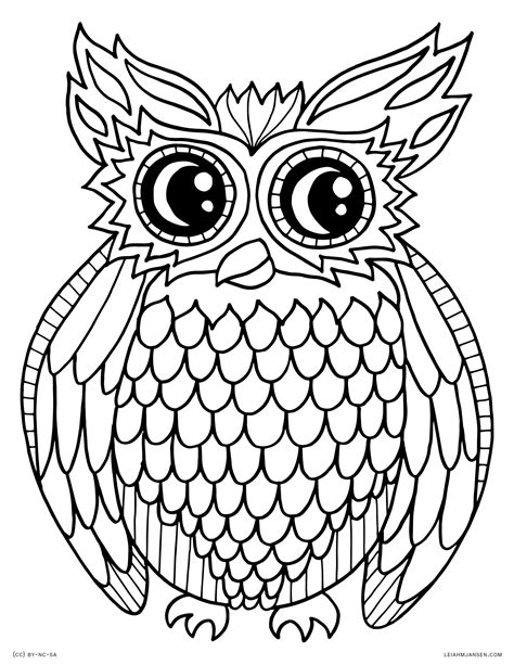 Printable Owl Coloring Pages