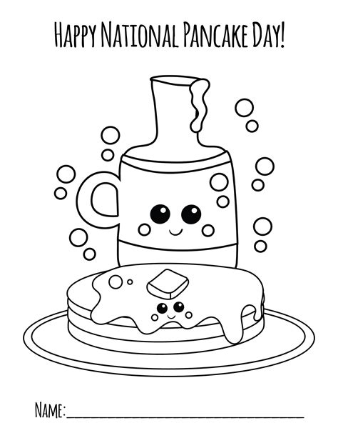Printable Pancake Day Colouring Pages
