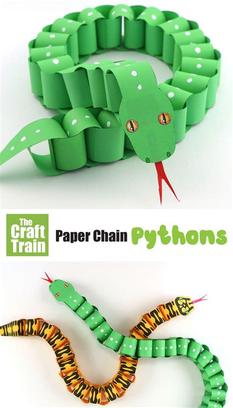 Printable Paper Chain Snake Template