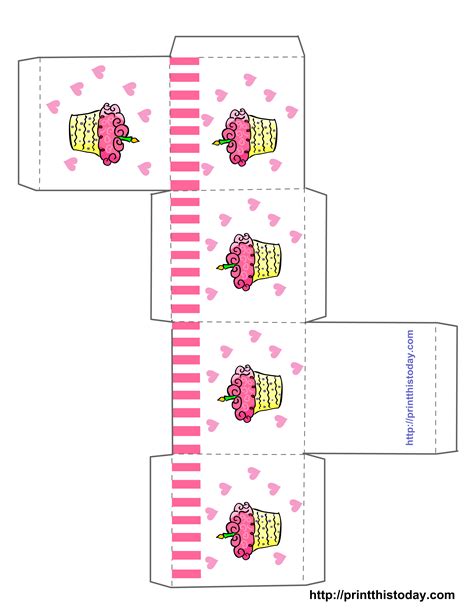 Printable Party Favor Box Template