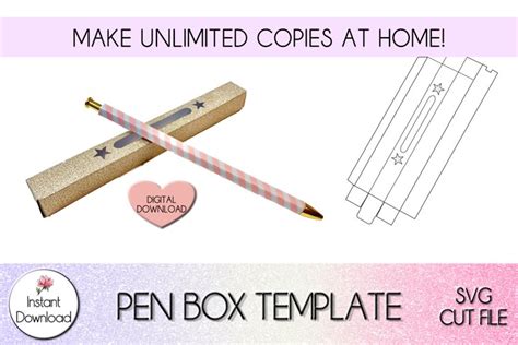 Printable Pen Box Template