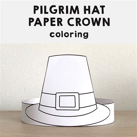 Printable Pilgrim Hat Template