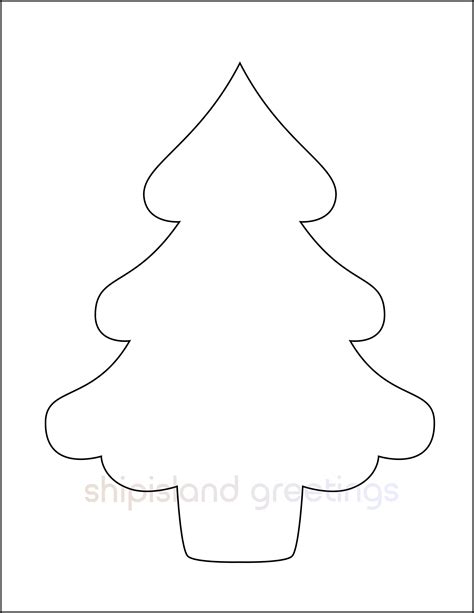 Printable Pine Tree TemplatePDF DownloadTree Etsy