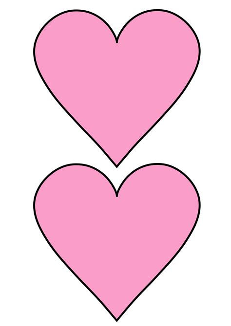 Printable Pink Heart Template