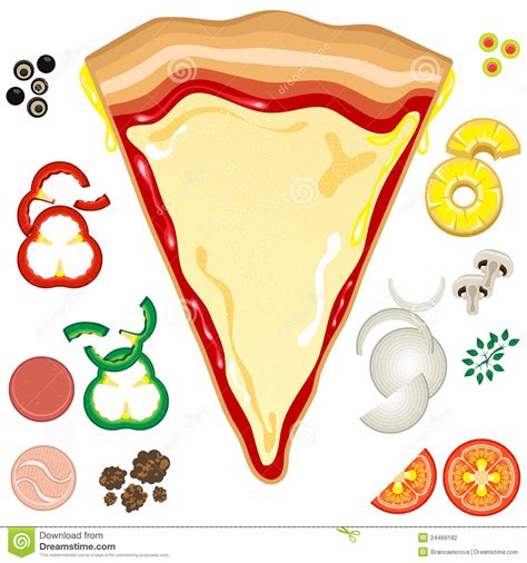Printable Pizza Toppings Clipar