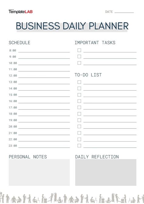 Printable Planner Template to make a daily schedule. Make a task list