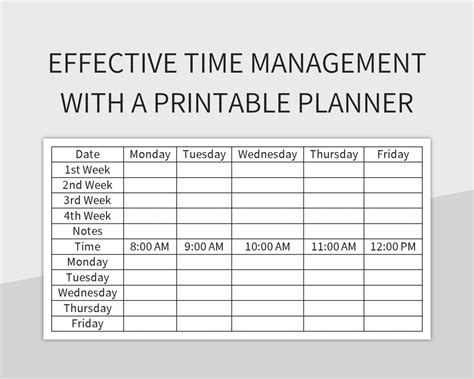Printable Planners Download For Effective Time Management
