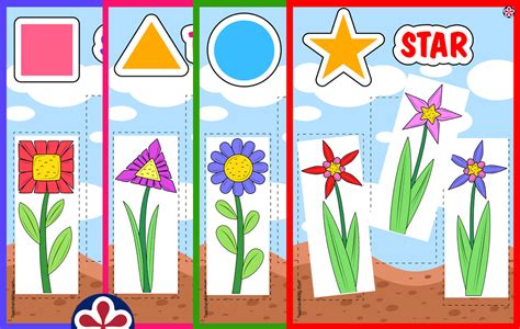 Printable Plant Shape Matching Activity for Preschool Students