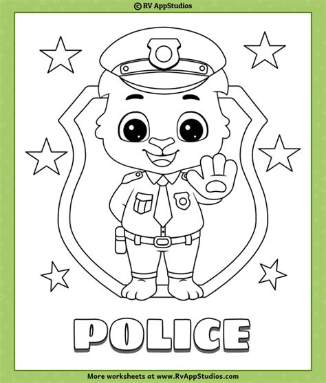 Printable Police Coloring Pages