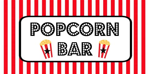 Printable Popcorn Sign