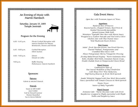 Printable Program Templates