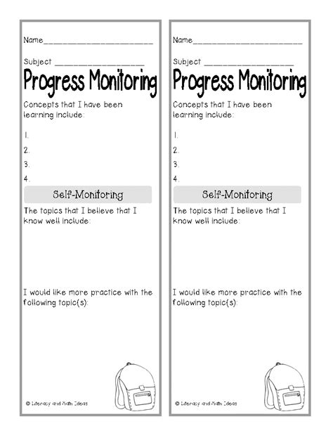 Printable Progress Monitoring Forms Printable Forms Free Online