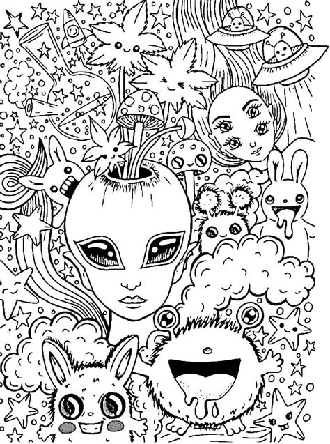 Printable Psychedelic Coloring Pages