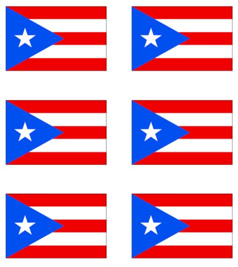 Printable Puerto Rican Flag