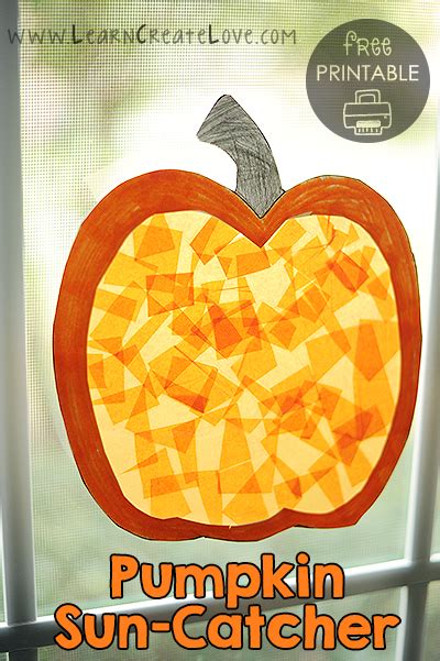 Printable Pumpkin Suncatcher Template