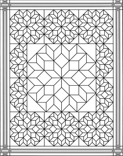 Printable Quilt Patterns Coloring Pages at Free