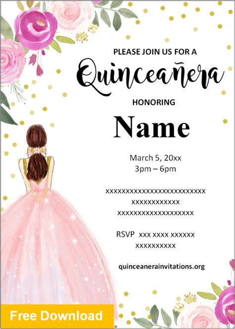 Printable Quinceanera Invitations