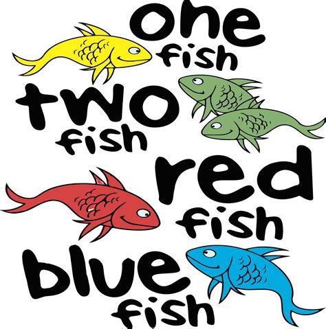 Printable Red Fish Blue Fis