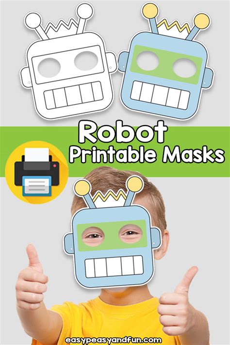 Printable Robot Mask Template Easy Peasy and Fun Membership